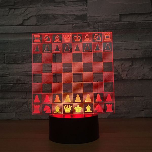 

inter-chess wholesale custom design 3d shipping nighting 7 color change gift night led lamp desk party decorat