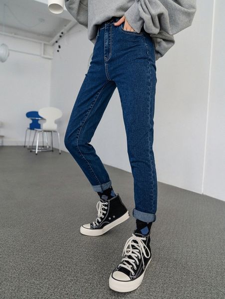 

dazy high waist stitching skinny jeans h8xr#, Blue