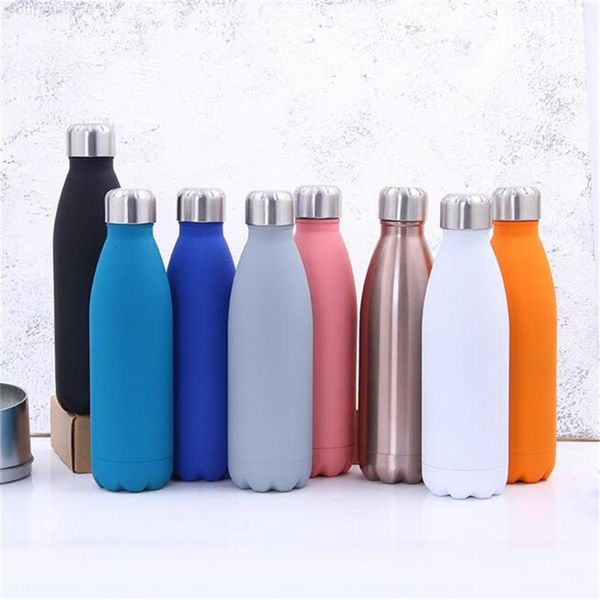 

500ml cola bottle double wall stainless steel vacuum insulated coke sports water bowling bottles travel mugs