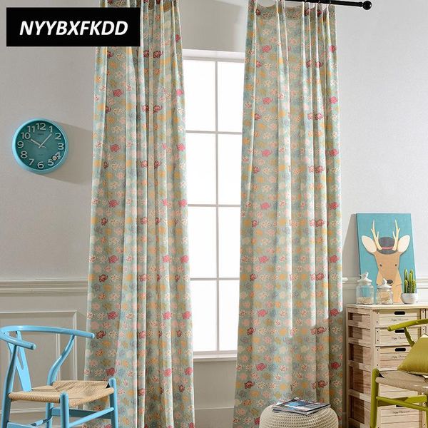 

curtain & drapes cartoon printed children decoration blackout curtains cloth for bedroom living room window fabric treatment