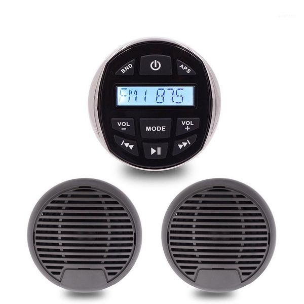 

waterproof marine radio stereo bluetooth audio fm am boat receiver car mp3 player for outdoor yacht atv pool+3" marine speakers1