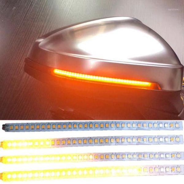 

1pc 15cm car rear mirrors flexible flowing turn signal light strip amber 12v rear view dynamic turn signal car led strip light1