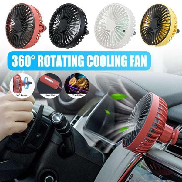 

mini blade fan electric cooler 360 rotating portable car fan air outlet vent for dashboard air vent decorative 3 speeds abs1
