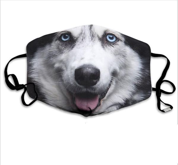 

funny 3d-print face protective mouth animal cover print washable reusable design ear-hanging masks with pm2