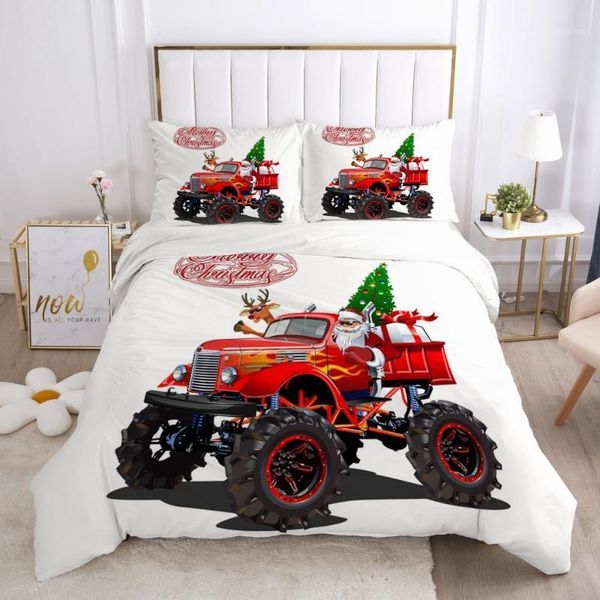 

3d bedding sets xmas duvet cover set quilt covers and pillow shams comforther case father christmas printing design bedclothes1