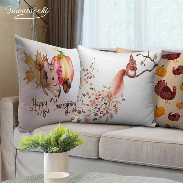 

fuwatacchi cartoon cushion cover animals pillowcase livingroom sofa car chair decorative pillows cover xmas gifts pillow case1