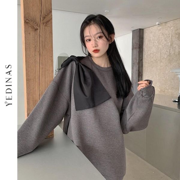 

women's sweaters yedinas vintage sweater women casual autumn winter jumper oversized fashion loose harajuku ladies jumpers chic 2021, White;black