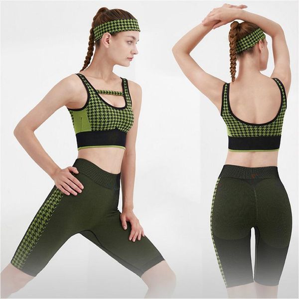 

yoga outfits women set running suit tight fitness clothes bra+shorts sport leggings workout stripe push up wear1, White;red