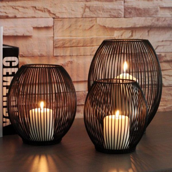 

vintage hollow wire tealight votive candle candleholder candlestick home decor