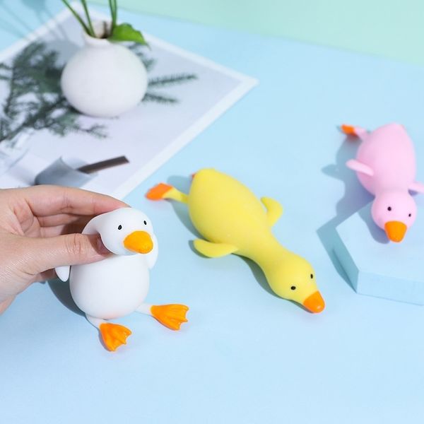 

fun tpr cute cartoon duck stress relief squeeze ball reliever squish toy animal antistress for children gifts random color