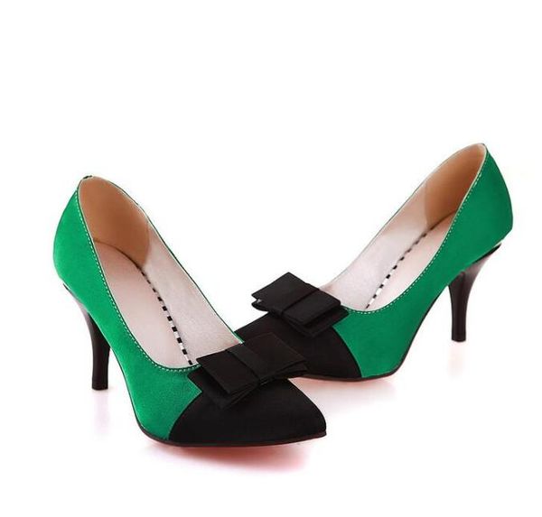 

pumps shoes woman flock 2020 new 32 33 40 41 42 43 high heel 8cm 31-44, Black