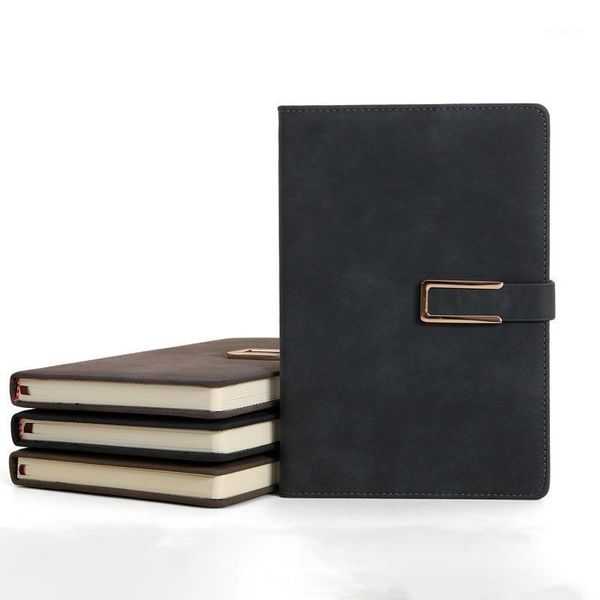 

notepads business leather diary notebook a6 a5 pu travelers journal thicken school office meeting record notepad handbook stationery gift1, Purple;pink