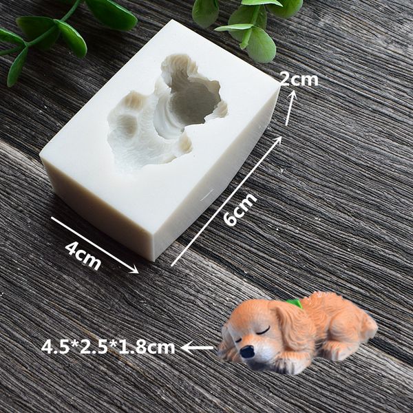 

lovely dog liquid molds silicone diy eco friendly mold baked decorate tool mould white color with 5sq j1