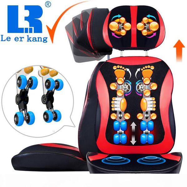 

lek918 special sale antistress neck massage cushion full body shiatsu massage chair compresses vibration kneading back massager ly191203