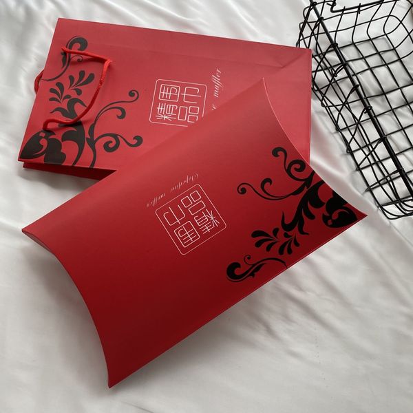 

red paper box scarf gift box klwe