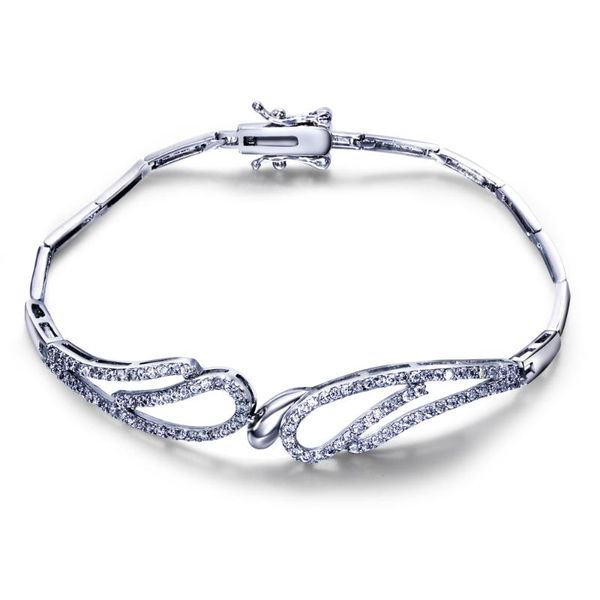 

charm bracelets fashion bracelet rhodium plated white cz charming trendy for women design ent, Golden;silver