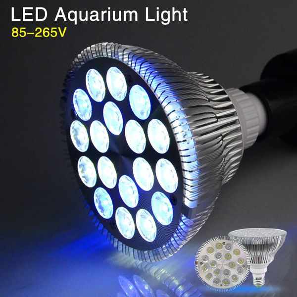 1 pcs LED aquário crescendo iluminação para peixes tropicais peixes de água salgada recife e27 crescer luzes 12white 6blue crescimento led lâmpada y200922