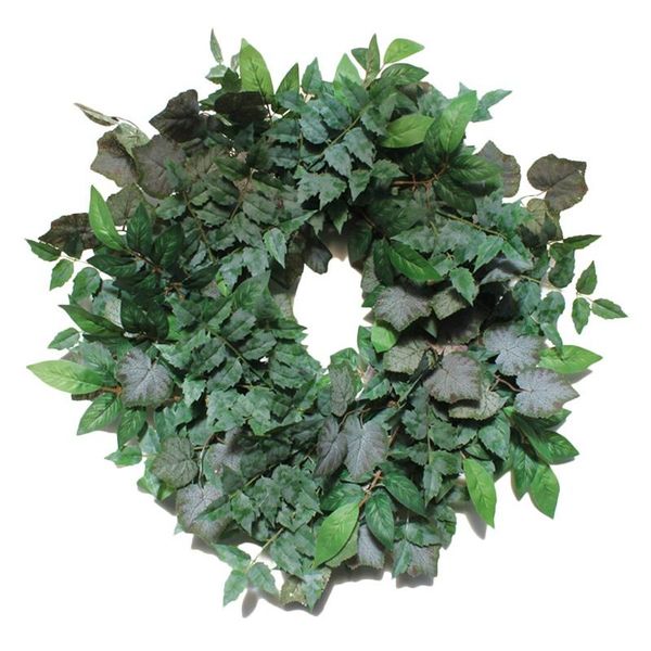 

decorative flowers & wreaths artificial spring for front door leaves greenery wreath farmhouse style wedding party wall home decoration