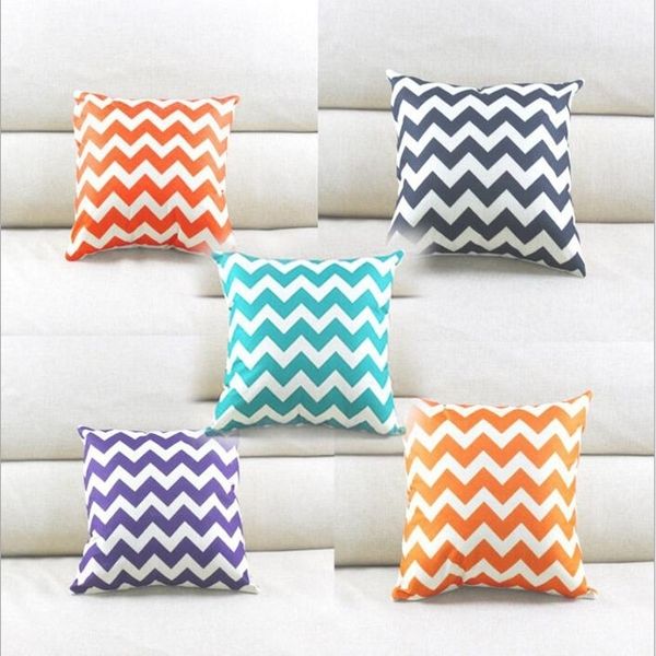 

eco-friendly chevron wave parted cuushion cass case средиземноморский стиль охватывает домашний текстиль декор подушки
