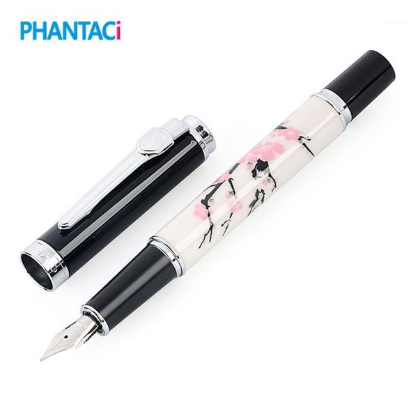 

creative ceramic plum blossom iraurita fountain pen metal wood shell fountain ink pen writing school office business stationery1