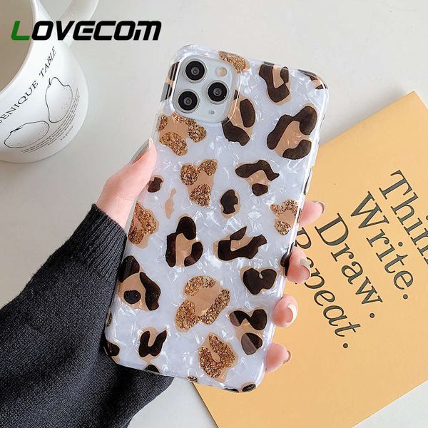 

lovecom - vip case with leopard print and soft back cover with leopard print for vip 12 11 pro max 12 mini xr x xs max 7 8 6s plusvfe1