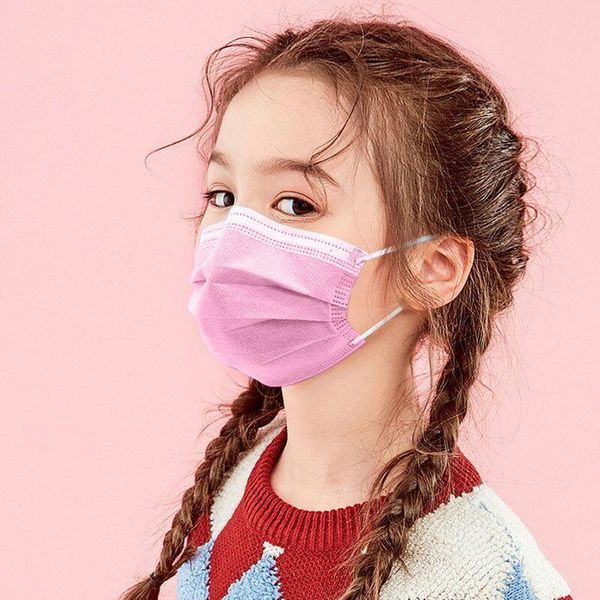 

face kids colorful mask disposable 3 layer balck dust mouth masks cover 3-ply non-woven with box