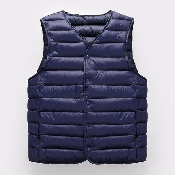 

autumn winter new man cotton vest men's warm vest light casual wear shoulder short down cotton horse clip, Black;white