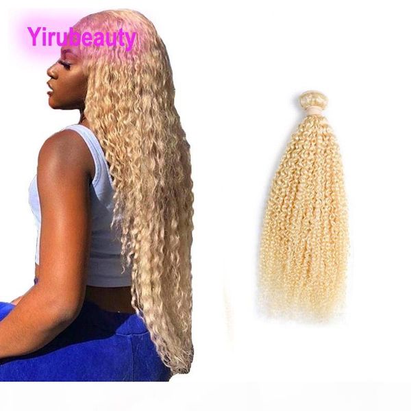 

indian virgin hair 613# hair wefts deep wave kinky curly yirubeauty blonde bundles 10-28inch 613# wholesale, Black