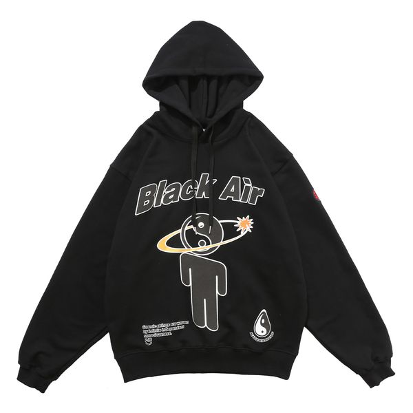 

2021 new harajuku men hip hop streetwear hoodie tai chi gossip print hooded sweatshirt autumn fleece casual cotton ct5a, Black