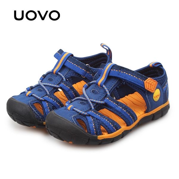 

uovo children sandals boys beach shoes blue big kids sport shoes for boy fashion summer footwear size #31-#35 y200404, Black;red