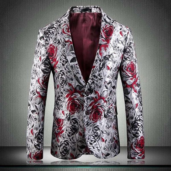 

men's large wedding dress flower black suit man, White;black