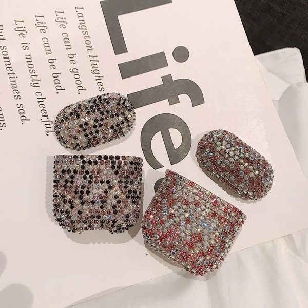 

luxury case for airpods 2 1 case glitter 3d diamond earphone cover for airpods 2 bling bling hard protect case for jllsty