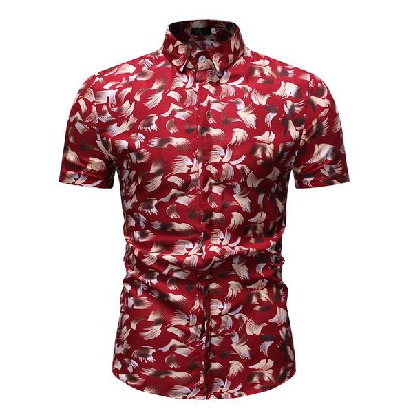 

men's casual shirts loldeal plus size cotton shirt - floral red xxxxl, White;black