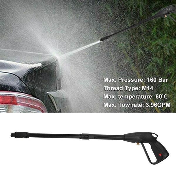 

160 bar m14 high pressure washer spray guns washing hose kit for car jet lance wash nozzle 89cm longer garden watering nozzle1
