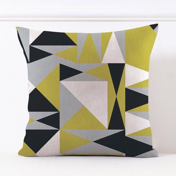 

cushion/decorative pillow 1piece 45x45cm covers geometric cushion cover nordic decoration yellow home case 1