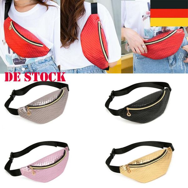 

waist bags women pu leather funny pouch belt holographic shiny beach laser waterproof sports running bum bag travel zipper