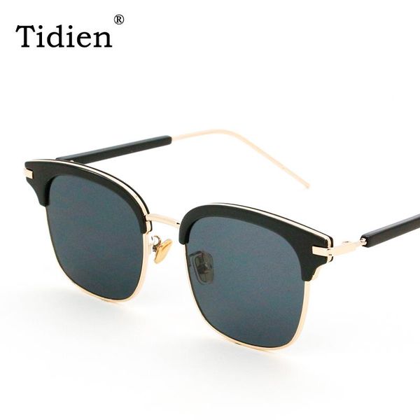 

tidien vintage metal half-rim sunglasses women 2020 retro plastic mirror shopping fishing classic eyewear women 1319, White;black