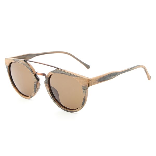 

new design vintage acetate wood sunglasses for men/women mx200527, White;black