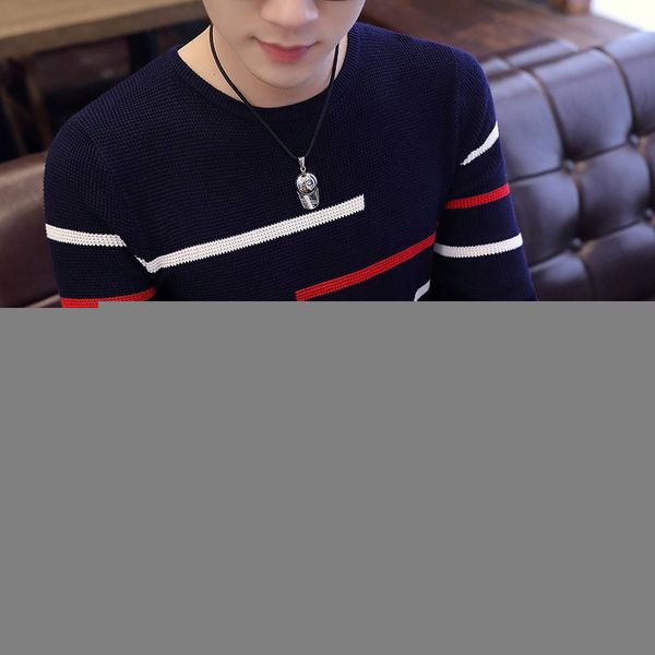 

black o-neck sweaters men thick warm winter sweater for men new casual pull homme cotton pullover men geometric pattern coat 3xl 201104, White;black