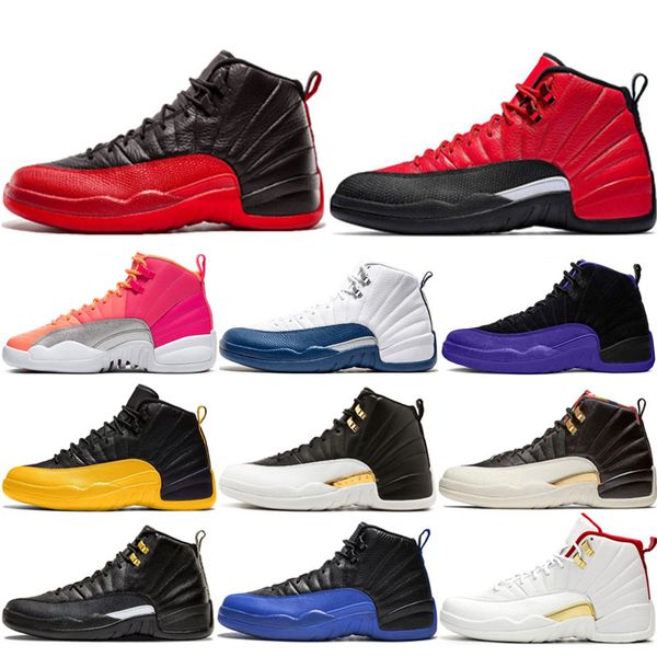 

wholesale man basketball shoes 12 12s sports flu game university gold game royal fiba reverse flu game bulls cny sneakers shoes eur 40-47