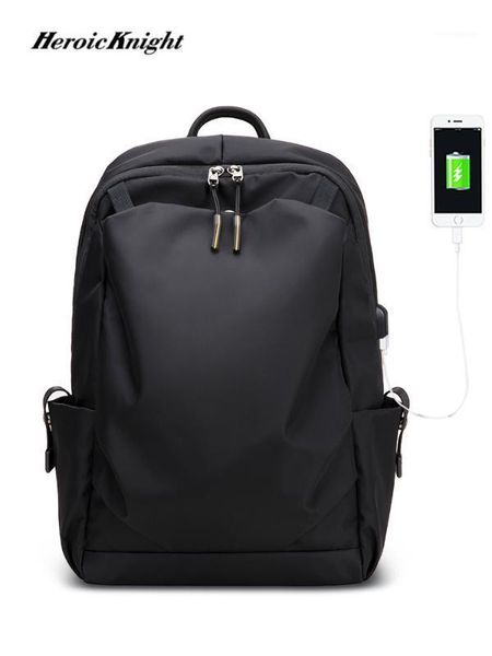 

heroic knight new waterproof men's backpack school backpack 15.6inch lapbag man usb charging travel bag korean1