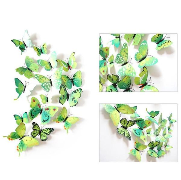 

12pcs 3d butterfly wall sticker pvc simulation stereoscopic butterfly mural sticker fridge magnet art decal kid r jllwxv garden_light