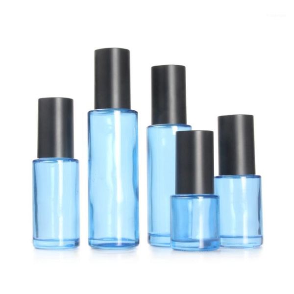 

glass toner bottle 60ml green/blue/white/clear with matte black cap1