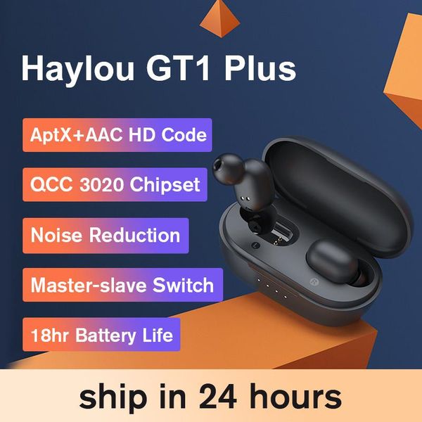 

haylou gt1 plus aptx 3d real sound wireless headphones, touch countrl dsp noise cancelling bluetooth earphones qcc 3020 chip