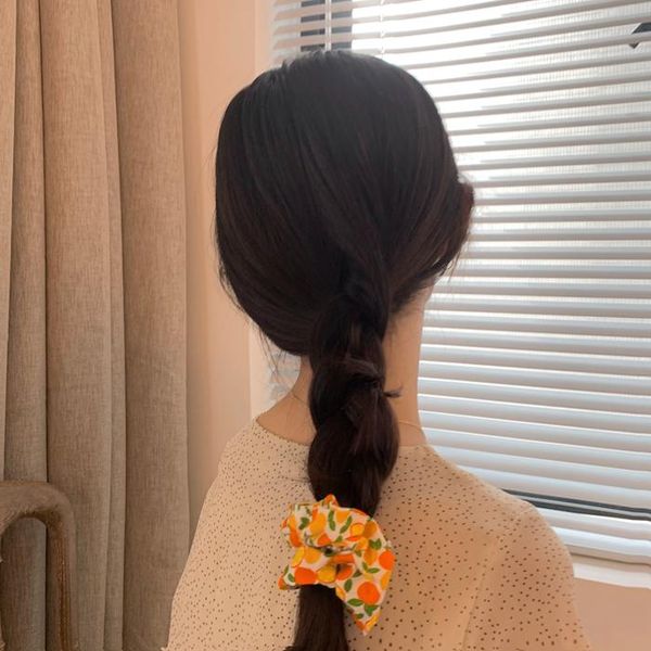 

aomu 2020 1 шт. корея новый сладкий телевизор фруктовые печатания девушка летние милые женщины эластичные волосы полосы волос аксессуары jll, Golden;white