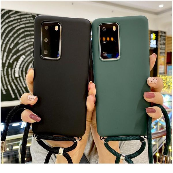 

strap cord chain necklace lanyard mobile phone case for huawei p40pro p30 mate 20x 30 30 pro honor 7x 8x9x ha qylgbd