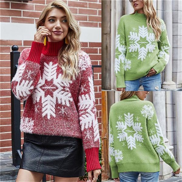 

свитера снежинка шаблон черепаха шея с длинным рукавом пуловер свитер осенний градиент женские повседневные вязаные рождественские женщины д, White;black