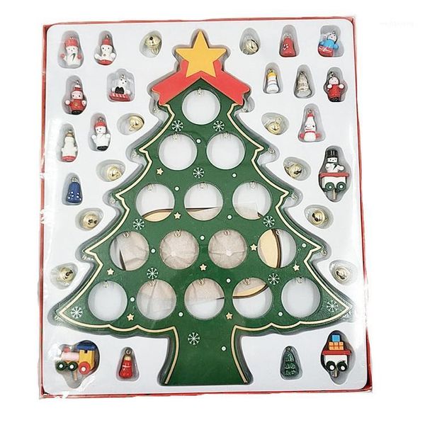 

christmas decorations ornaments monolithic three-dimensional tree wooden crafts deskdecoration small toys for children1