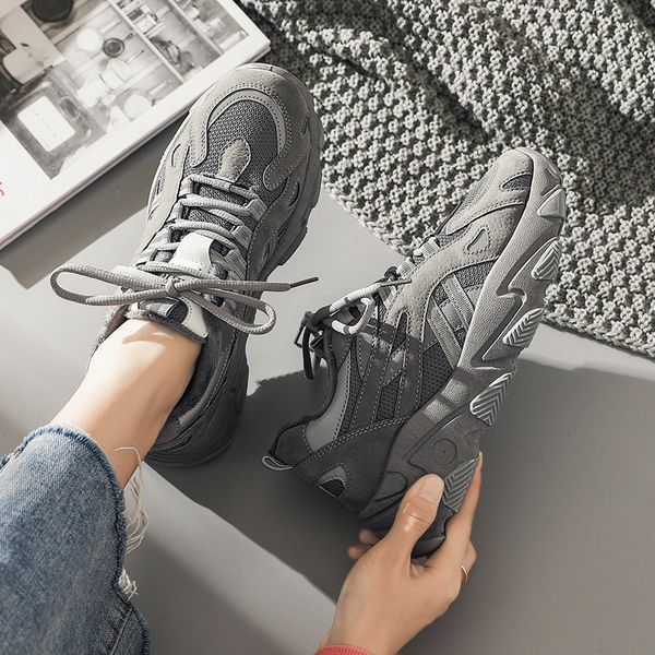 

plush two cotton children autumn 2020 new winter students' versatile sports dad shoes women's ins trend, Black