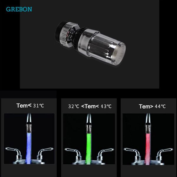 

luminous nozzle faucet led water faucet kitchen faucet nozzle for crane bathroom light up sink spray tap sprinkler head wmtogk